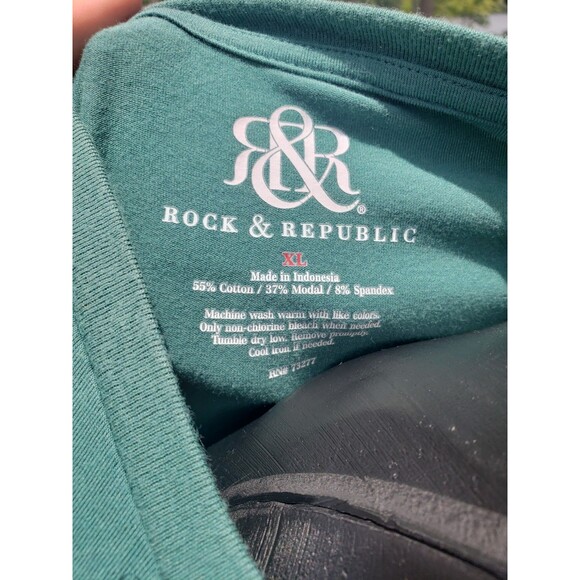 Lot Of 4 Rock & Republic Men’s V Neck T Shirts Sz XL New w/o Tags Blue Red Green - Picture 16 of 16